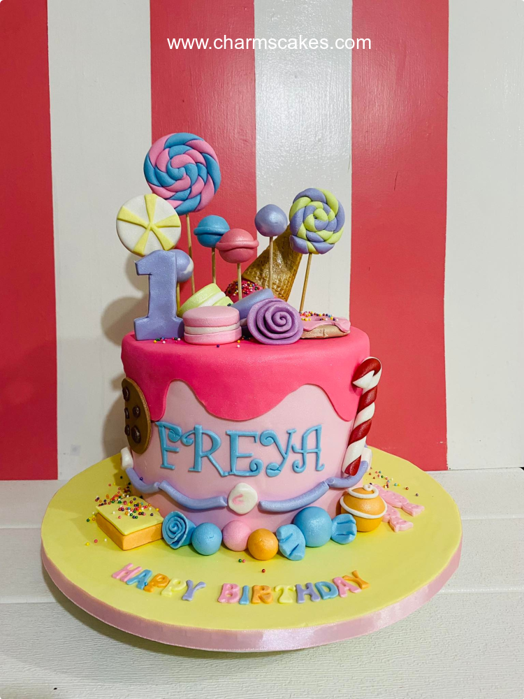 Freya's Candy Land Custom Cake