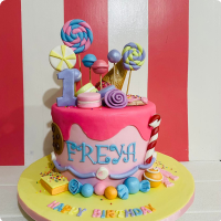 Freya's Candy Land Custom Cake