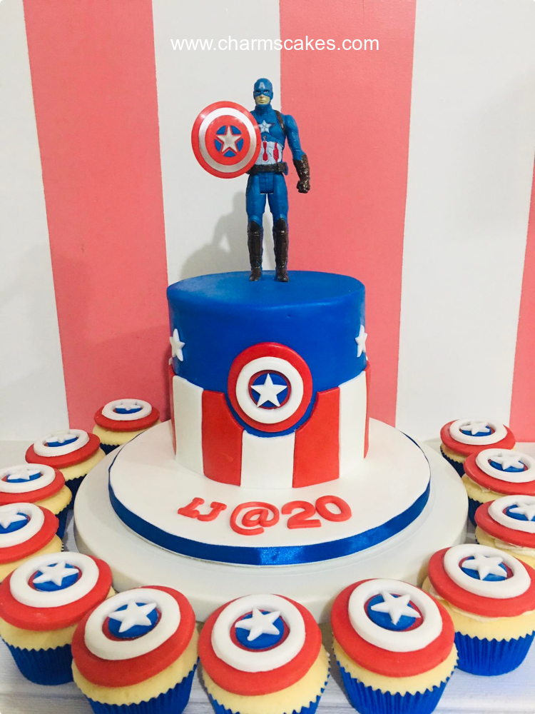 LJ Capt. America Custom Cake