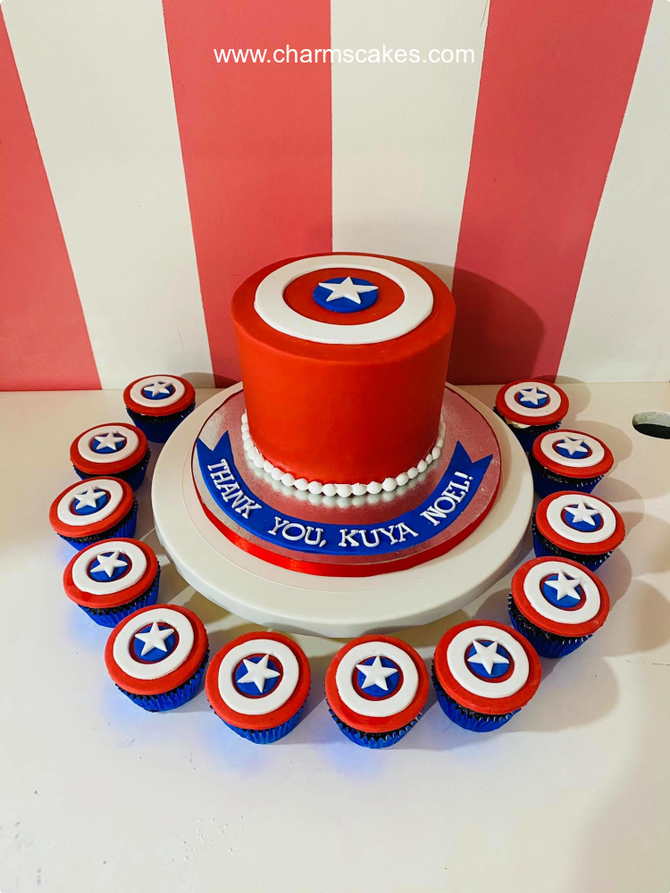 Noel's Capt. America Custom Cake
