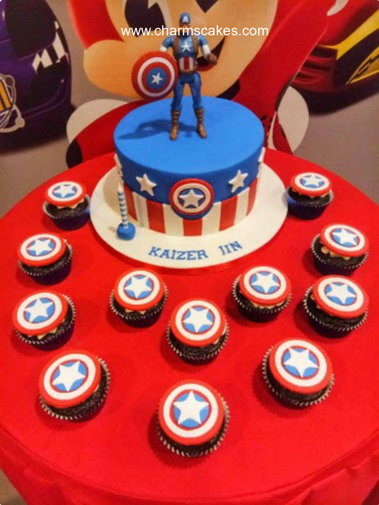 Kaizen Capt. America Custom Cake