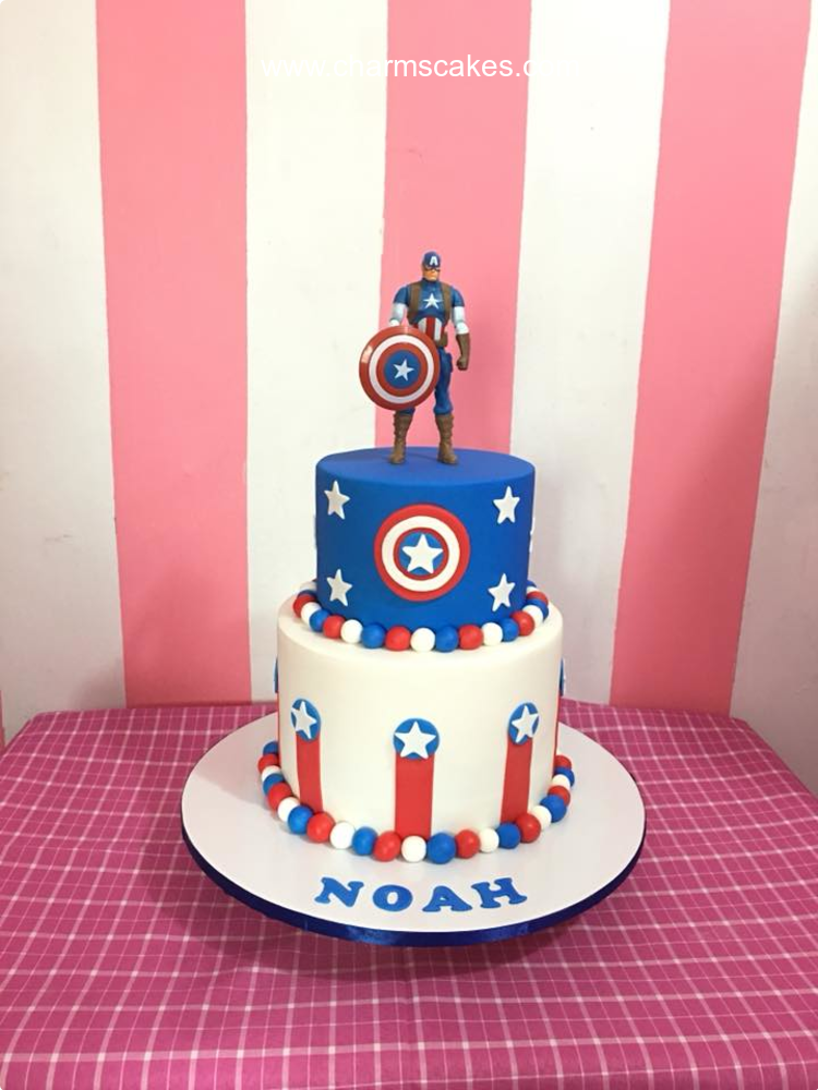 Noah Capt. America Custom Cake