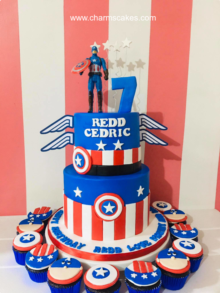 Redd Capt. America Custom Cake