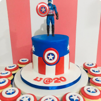 LJ Capt. America Custom Cake