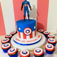 Karlo Capt. America Custom Cake