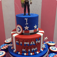 Ethan Capt. America Custom Cake