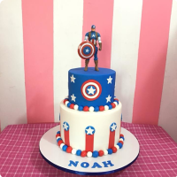 Noah Capt. America Custom Cake