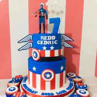 Redd Capt. America Custom Cake