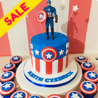 HOW TO MAKE A CAPTAIN AMERICA CAKE - NERDY NUMMIES - YouTube