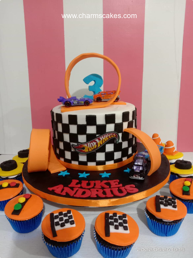 Andrius Car Race Custom Cake