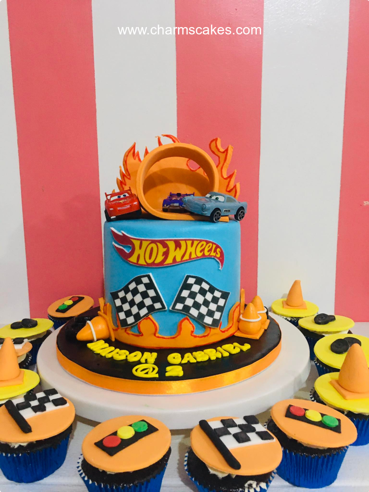 Hot Wheels Logo Red Race Car Edible Cake Topper Image ABPID08325 – A  Birthday Place