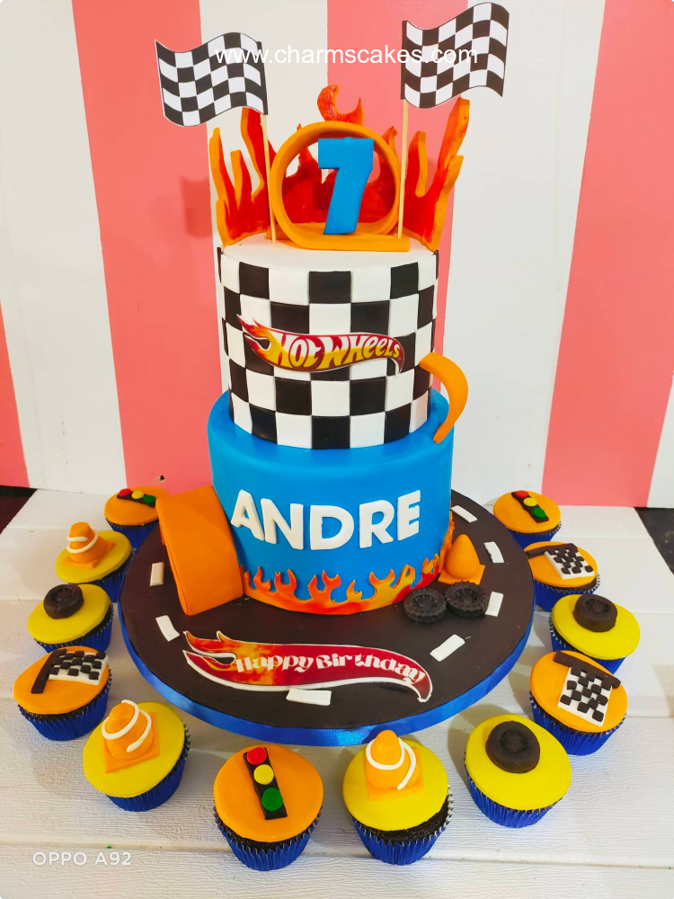 Andre Car Race Custom Cake