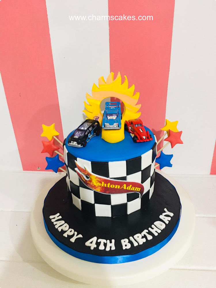 Aston Car Race Custom Cake