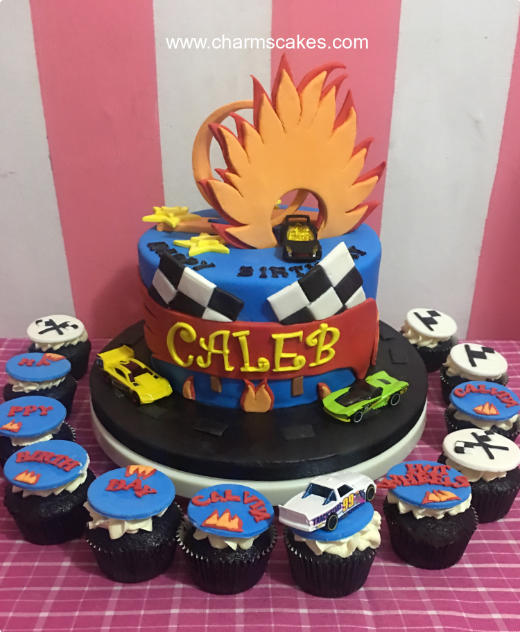 Caleb Car Race Custom Cake