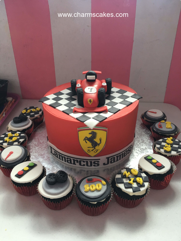 Ferrari Hot Wheels Car Custom Cake