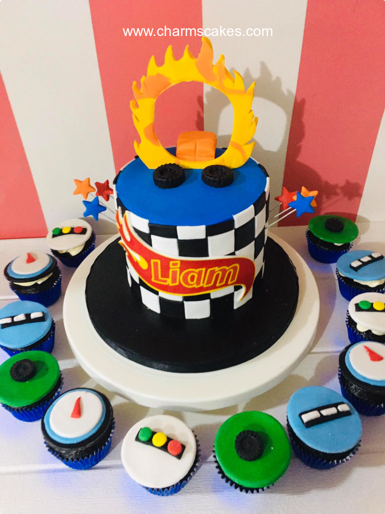 Liam Hot Wheels Car Custom Cake