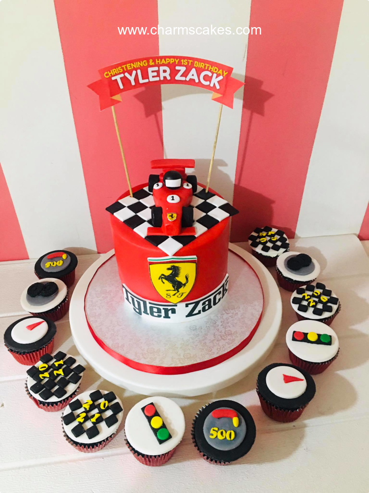 Tyler Car Race Custom Cake