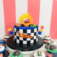 Gian Car Race Custom Cake