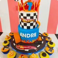 Andre Car Race Custom Cake