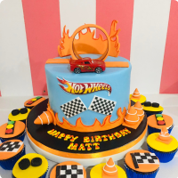 Matt Car Race Custom Cake