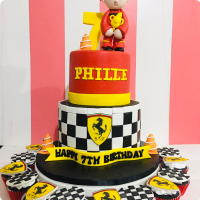 Phille Car Race Custom Cake