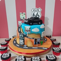 Off Road Car Race Custom Cake