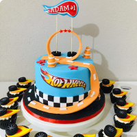 Adam Hot Wheels Car Custom Cake