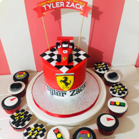 Tyler Car Race Custom Cake