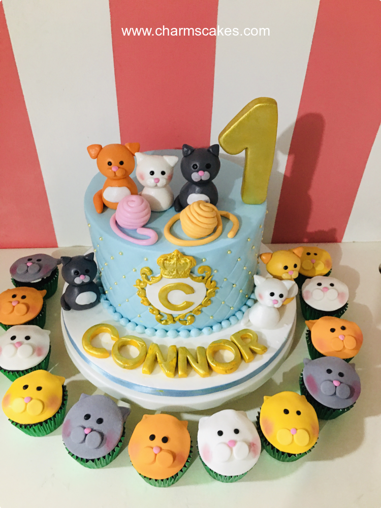 Connor's Cats Cats Custom Cake