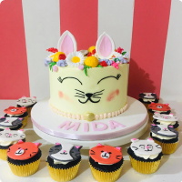 Mida Cats Custom Cake