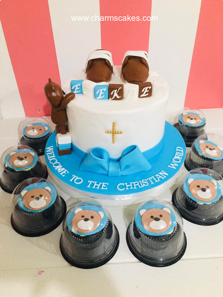 Kiel's Baptismal Baptismal (for Boys) Custom Cake