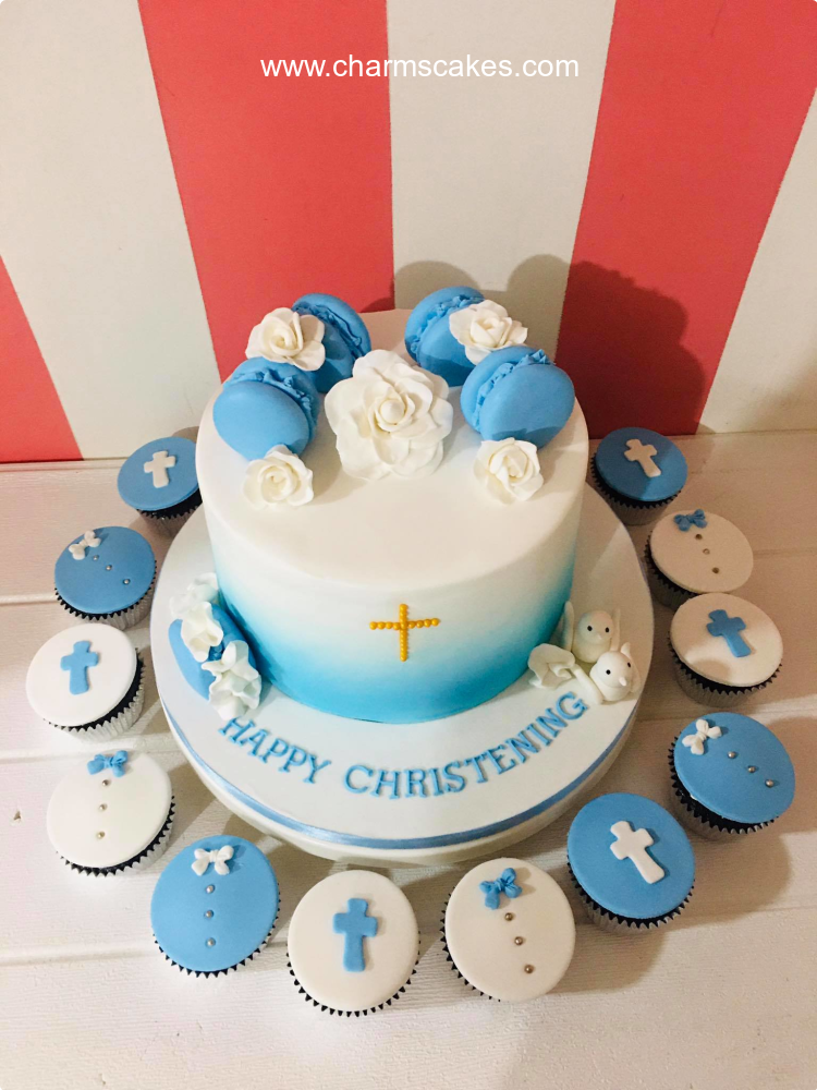 Boys Christening Cake – Ann's Designer Cakes