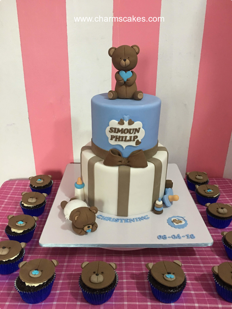 Simoun Philip Baptismal (for Boys) Custom Cake