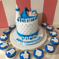 Zion Baptismal (for Boys) Custom Cake