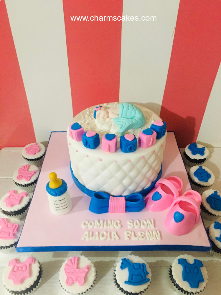 Alicia's Dedication Baptismal (for Boys) Custom Cake