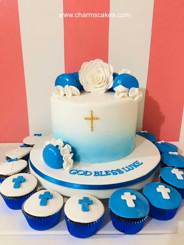 Luke's Baptismal (for Boys) Custom Cake