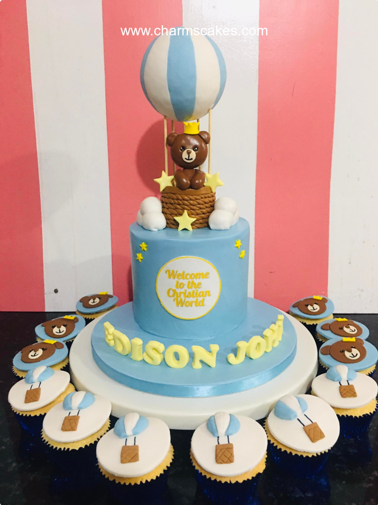 Edison's Baptismal (for Boys) Custom Cake
