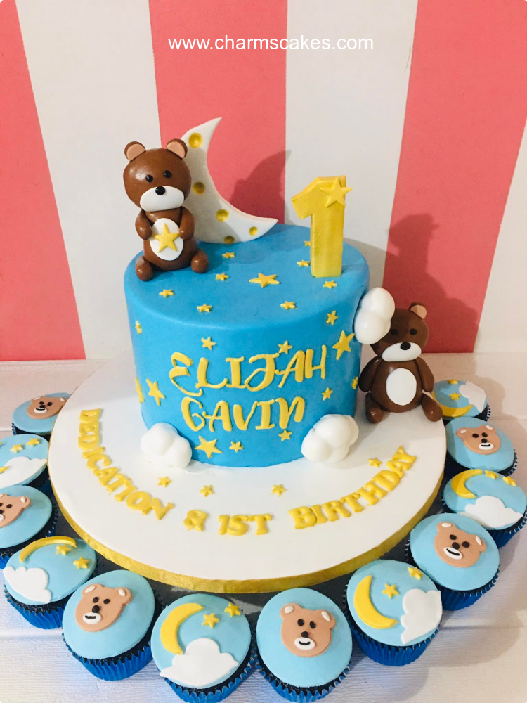 Elijah's Christening Baptismal (for Boys) Custom Cake