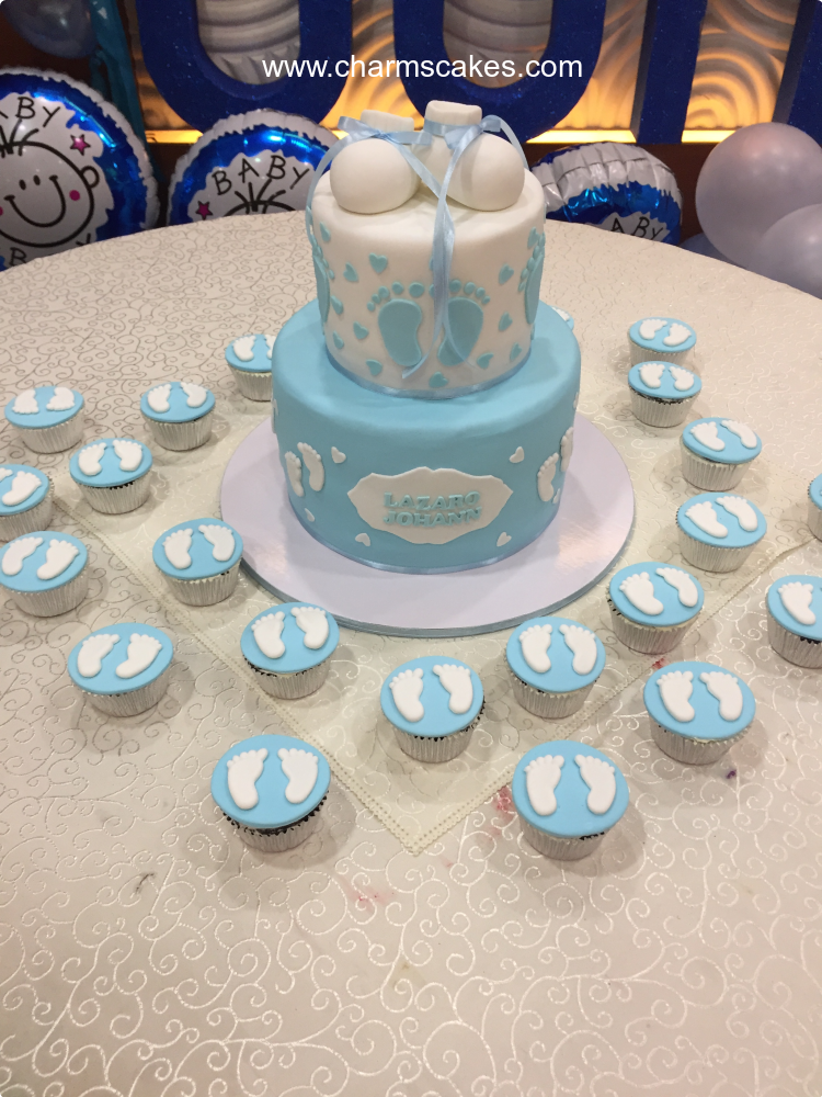 Booties Baptismal (for Boys) Custom Cake