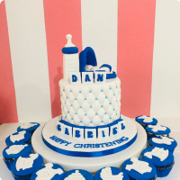 Dan Gabriel's Baptismal (for Boys) Custom Cake