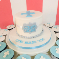 Ethan's Baptismal (for Boys) Custom Cake