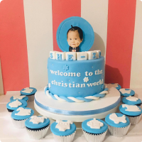 She zu Baptismal (for Boys) Custom Cake