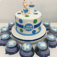 Zion Erick Baptismal (for Boys) Custom Cake