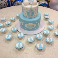 Booties Baptismal (for Boys) Custom Cake