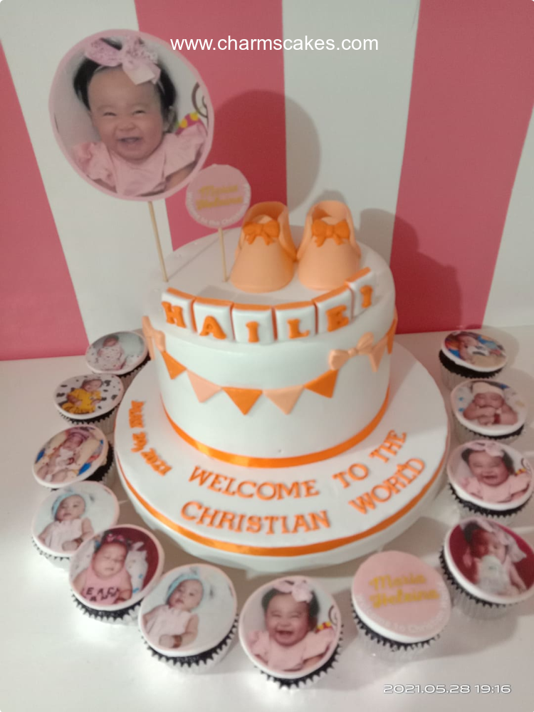 Hailei Christening Christening Custom Cake