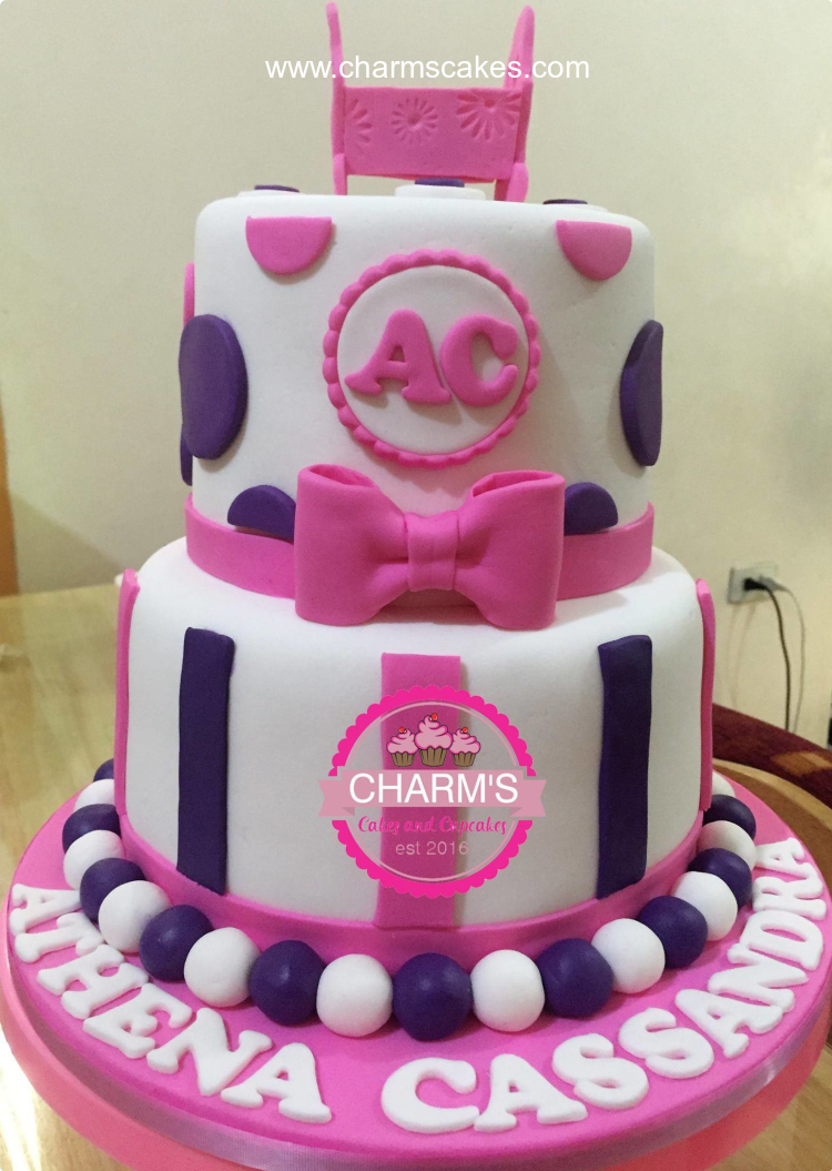 Athena Cassandra Christening Custom Cake