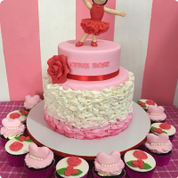 Ballerina Christening Custom Cake