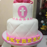 Skyreen Christening Custom Cake