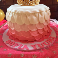 Christening (Small Crown) Christening Custom Cake