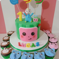 Lucas Cocomelon Custom Cake